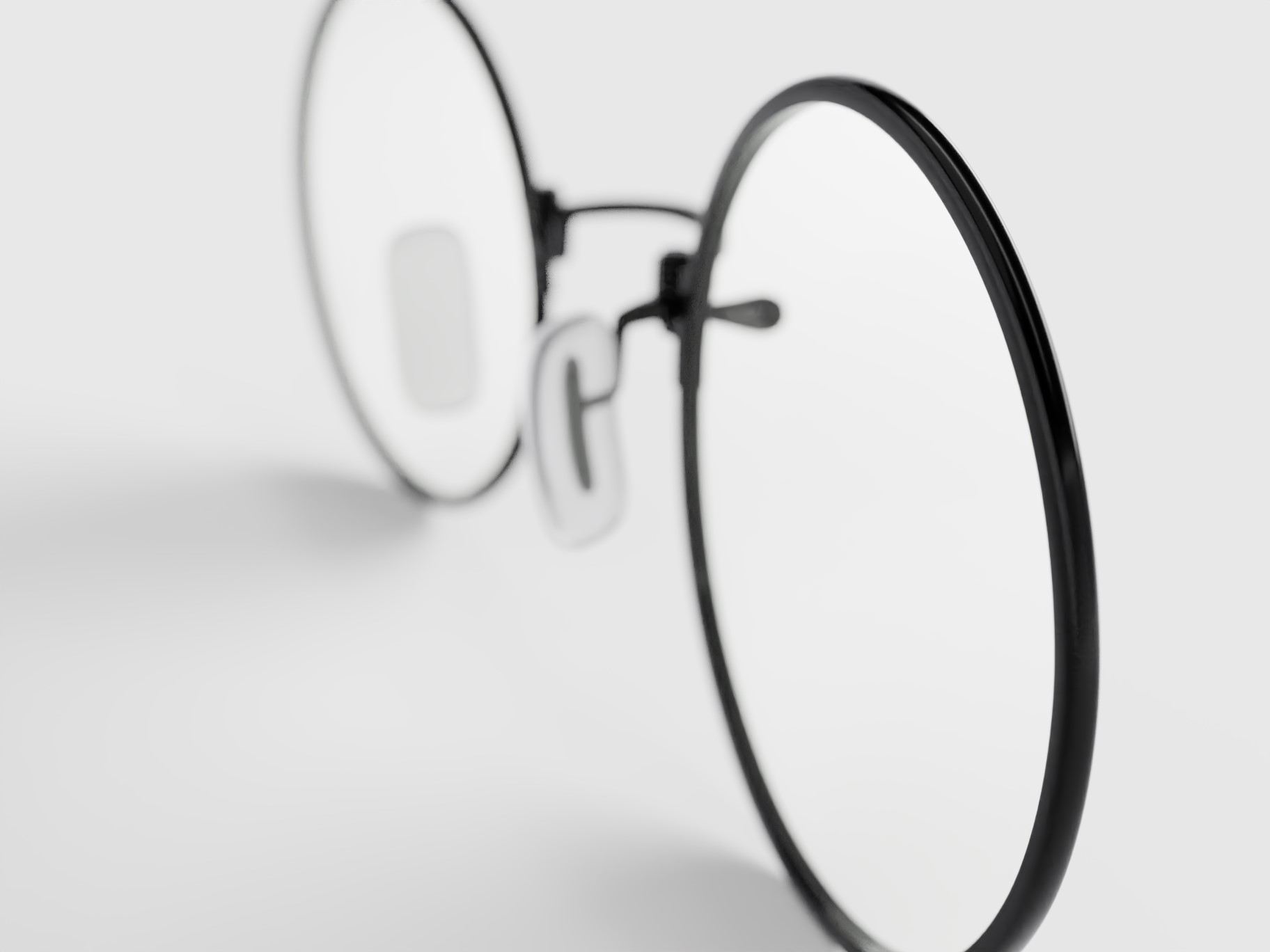 Glasses hinge detail close-up