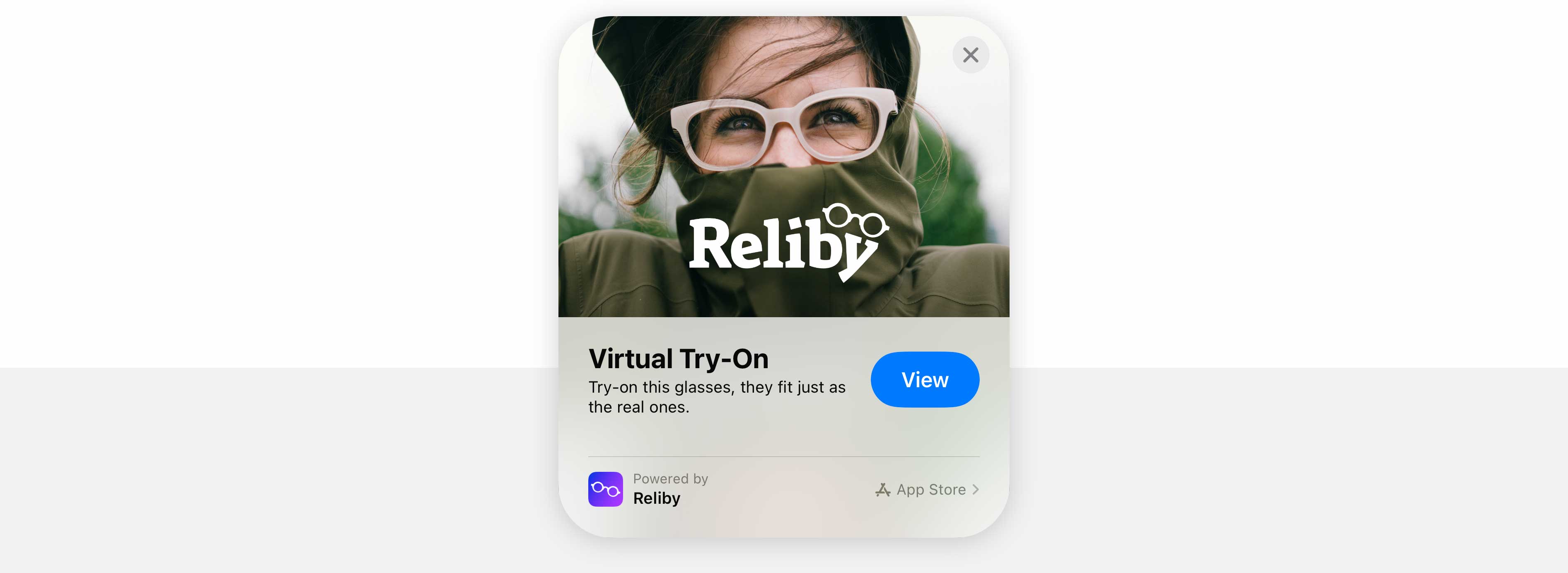 Reliby AppClip panel demo