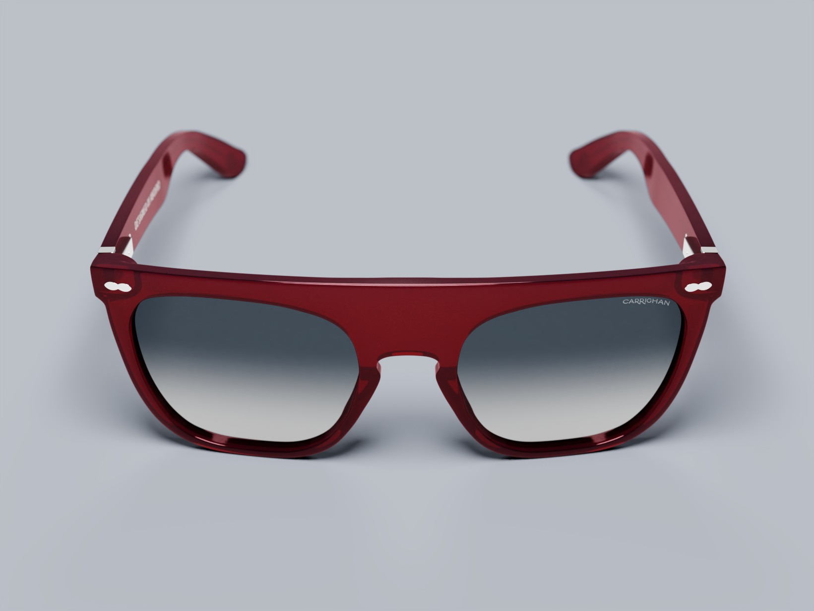 Beautiful glasses seen from the front and above